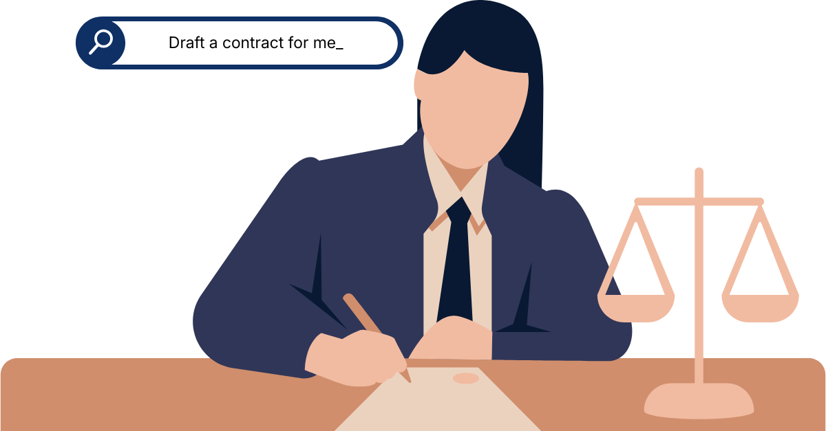 graphic of a lawyer signing a document